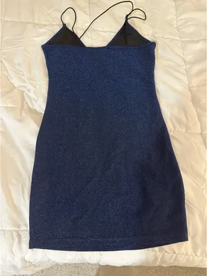 SheIn Blue Sparkly Dress thumbnail 4