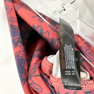 Free People Movement Medium Leggings‎ Red Blue Floral Rose High Rise Boho 1742 thumbnail 9