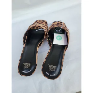 Wild Fable Leopard Print Slide Sandals Women’s Memory Foam Open Toe Size 8.5 thumbnail 2