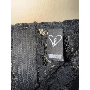 Black Lace Long Sleeve Corset Crop Top M Whimsigoth Dark Academia Festival thumbnail 5
