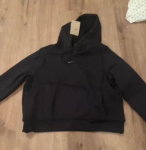 Nike Black Pullover Hoodie with Small Swoosh thumbnail 1