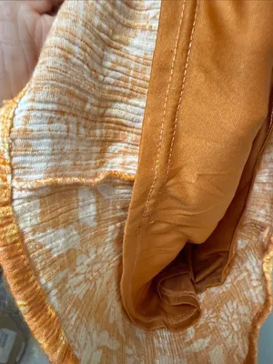 WONDERLY Yellow-Orange Floral Wide-Leg Pants Size XL thumbnail 8