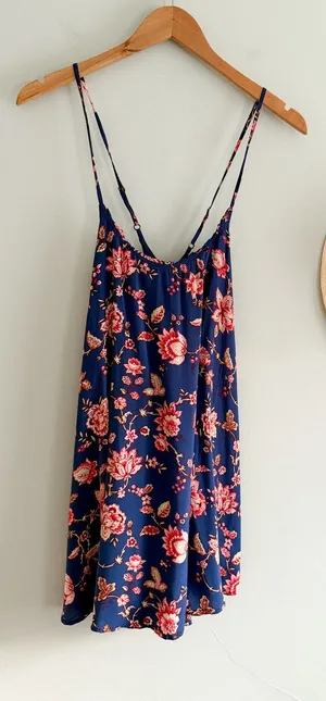 Abercrombie & Fitch | Floral Mini Dress Blue Pink | Sz S thumbnail 1