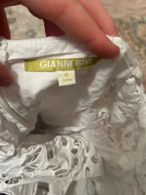 Gianni Bini Dress White Eyelet thumbnail 3