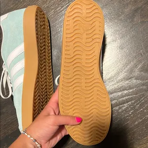 Adidas Pastel Green Trainers with White Accents thumbnail 6