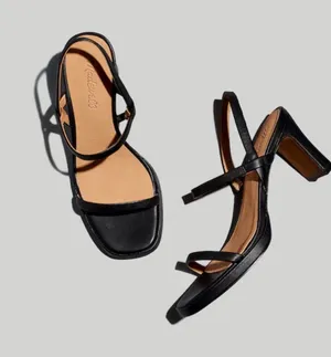 Madewell The Cherelle Slingback Heeled Sandal black size 10 thumbnail 1
