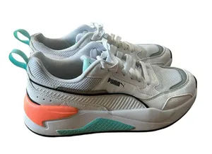 Puma RS-X³ Puzzle Sneakers White Teal Coral 6.5 (373108-17) Chunky Retro Shoes thumbnail 1