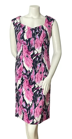 Talbots Sheath Dress Floral Print Size 4 Colorful Professional Office Garden thumbnail 1