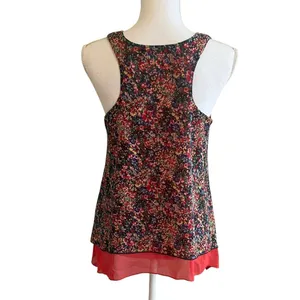Xhilaration Womens Y2K Fairy Floral Top Sz M Sleeveless Cottage Boho Feminine thumbnail 2