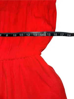 Alice + Olivia Josie Red Sleeveless Chiffon Silk Mini Dress thumbnail 6