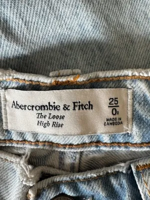 Abercrombie - NWT The Loose High Rise Jean Light Acid Wash Sz 25 thumbnail 7