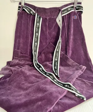 Champion Ladies Velour Purple Pants thumbnail 1