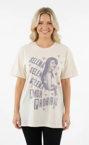 Junk Food Clothing Beige Selena Graphic Tee size medium thumbnail 1