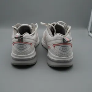 New Balance 608 v5 Sneakers 10.5 Women 9 Men White Pink Leather WX608WP5 thumbnail 10