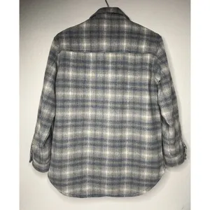 American Eagle Brushed Plaid Shacket Oversized Sz XS Grunge Flannel Boyfriend thumbnail 3