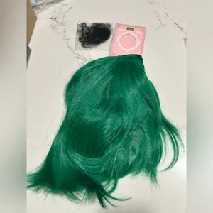 NEW Green Bob Wig Cosplay Costume Halloween Synthetic Hair thumbnail 5