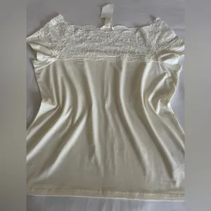 H&M Romantic Lace & Cotton Blouse - Size XL thumbnail 2