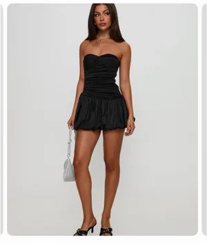 Elmstead Strapless Romper Black Dress thumbnail 2