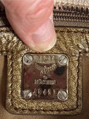 MCM Princess Lion Satchel H0501 White Visetos Bronze Python Trim Satchel thumbnail 11