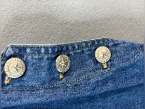 True Blue M Cottagecore Noah’s Arc Embroidered Overalls Denim Jumper Dress thumbnail 5