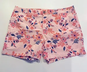 Style &Co chino mid rise short batik print pink size 18 5.5” inseam thumbnail 1