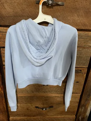 cropped hooded jacket Blue Size M thumbnail 2