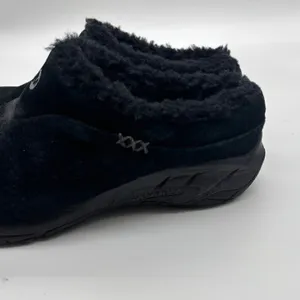 Merrell Encore Ice Black Suede Faux Fur Lined Clogs Mules Shoes Womens thumbnail 2