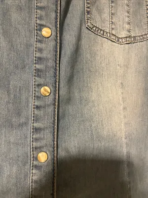 EUC Zara distressed western pearl snap shirt thumbnail 3