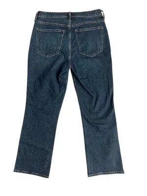 J. Crew Dark Blue Flared Crop Women's Jeans thumbnail 3
