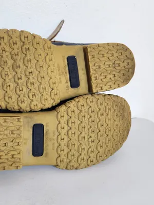 L.L. Bean Tan and Navy Womens Bean Boots Rubber Mocs Size 6 Wide thumbnail 6