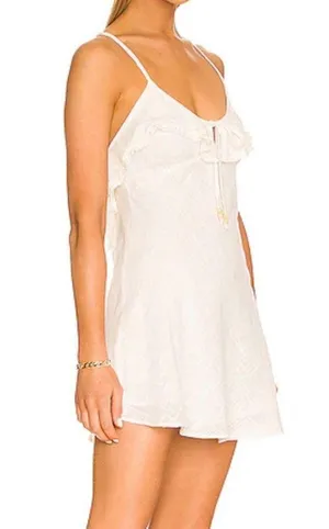 Free People Love Forever Mini Dress in Ivory thumbnail 2