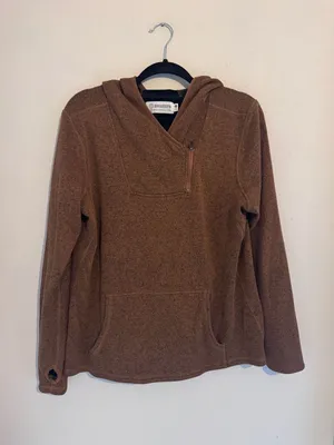 Aventura Women's Perfect Fleece Hoodie Brown Size Large thumbnail 3