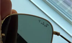 Polarized Ray-Ban Hexagonal Sunglasses Gold Frame thumbnail 8