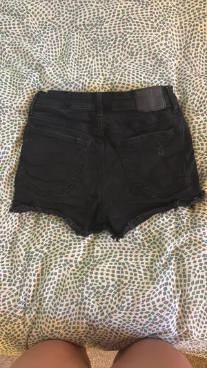 Aeropostale Black Jean Shorts thumbnail 3
