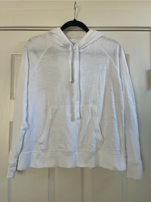 Women’s Faherty Sunwashed Organic Cotton Hoodie White Size M thumbnail 7