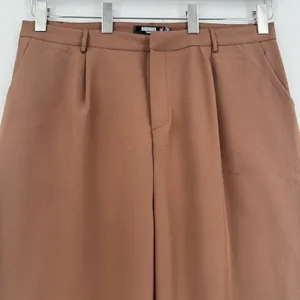 Missguided Plus Tailored Wide Leg Trousers US 16 Chocolate Brown Cuffed Hem NWT thumbnail 3