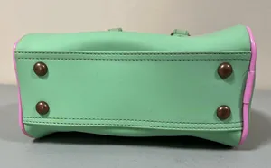 Von Dutch Mint Green Pink Mini Bowling Bag Purse Handbag Pocketbook Satchel 💚🩷 thumbnail 11
