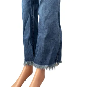 J. Brand Women's Blue Raw Frayed Hem High Rise Straight Denim Jeans Pants Sz 27 thumbnail 4