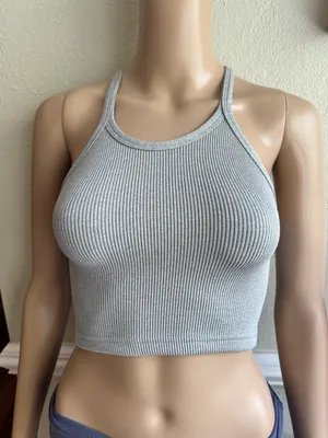 Free People Happiness Tank Top XS/S NWOT Gray thumbnail 4