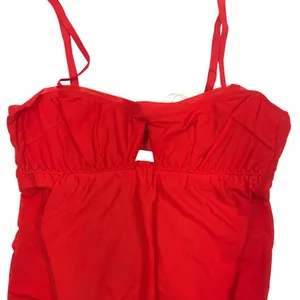FREE PEOPLE x HAH Cut Out Bodysuit S Blood Orange Feminine Party Mesh Boho NWT thumbnail 4