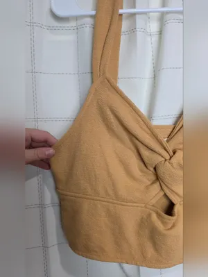 Madewell Cutout Knot-Front Crop Tank Top thumbnail 6