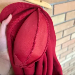 Vintage Talbot’s 100% Merino Wool Red Cardigan Gold Button Down Size Large thumbnail 5
