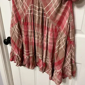 Free People Agnes Plaid Cotton Minidress size‎ small thumbnail 8
