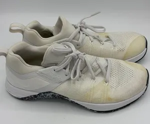 Nike women’s metcon flyknit 3 white training shoe sneaker athletic size 11 thumbnail 1