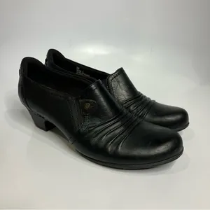 Rockport black leather Adele pumps loafers women’s size 8 business boho minimal‎ thumbnail 2