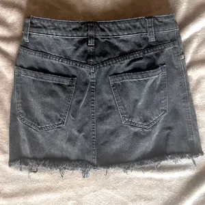 Free People Haven Black Denim Jean Mini Skirt Zip Up Coachella Festival size 26 thumbnail 4