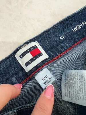 Tommy Hilfiger Blue Denim High Flare Y2K Jeans Size 28/32 thumbnail 5