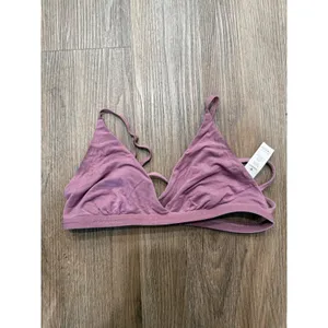 Lululemon Flow‎ Y Bralette Dusty Rose Modal Strappy Triangle Bra Womens Size S thumbnail 2