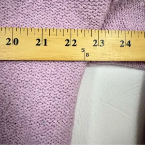 Pilcro Purple Balloon Sleeve Fluffy Sweater V Neck Womens M Oversized Boho Fall thumbnail 13