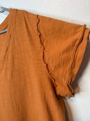 Umgee + Tiered Baby Doll Top V-Neck Peplum Ruffled Sleeve Size 2X Boho Festival thumbnail 5